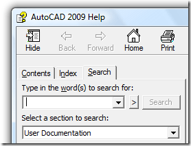 AutoCAD 2009 Help