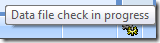 Outlook Data file check in process