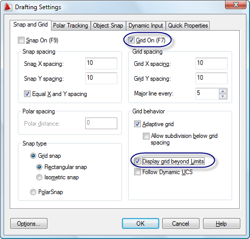 Drafting Settings