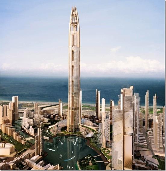 dubai tower. Dubai, a tower more than 1