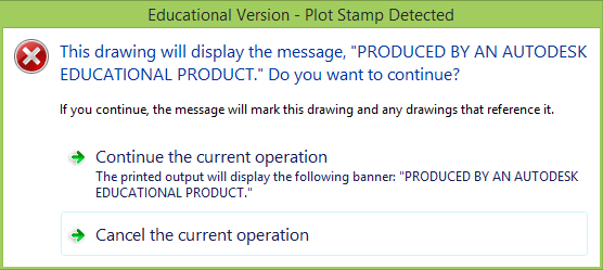 autocad printing with educational license